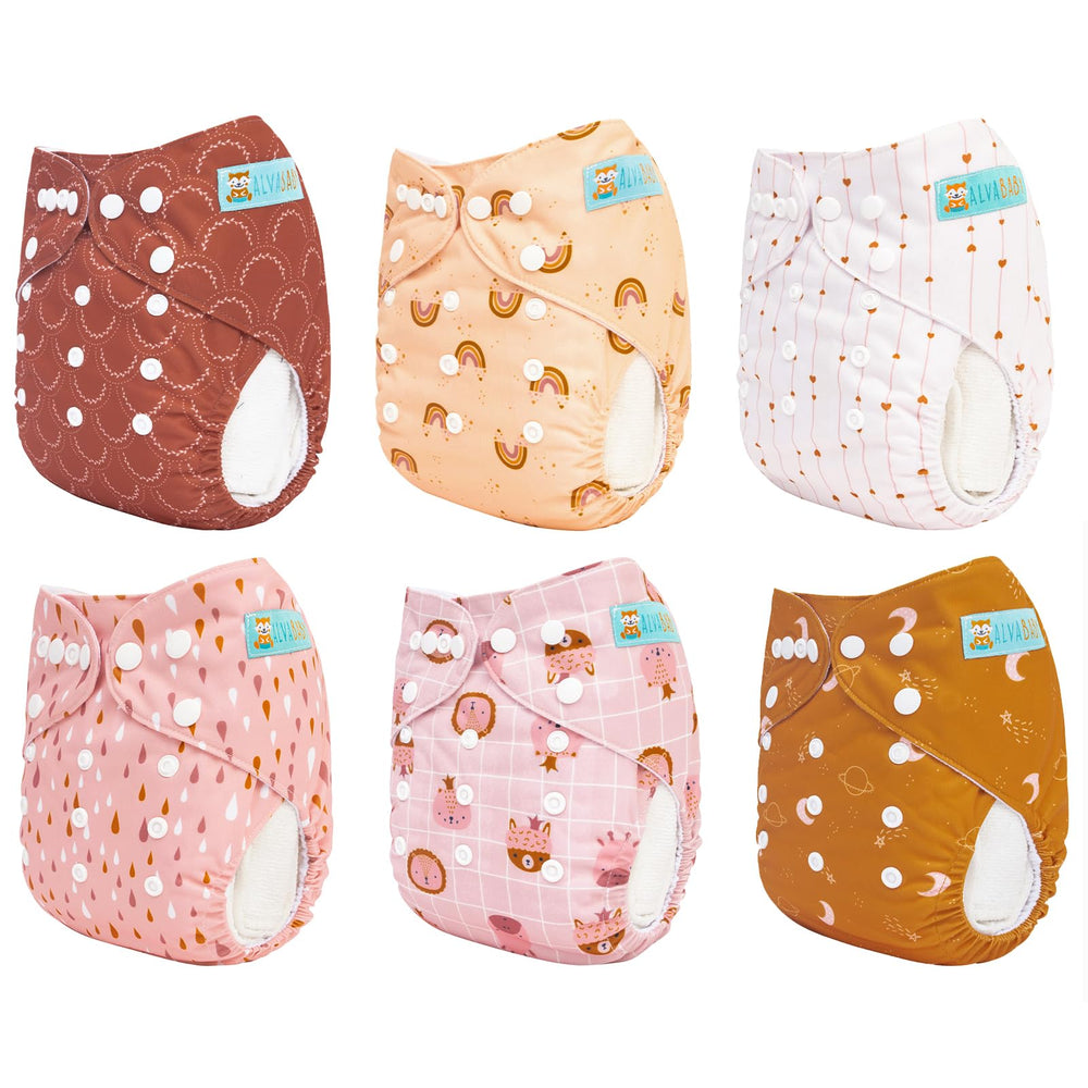 ALVABABY diaper inserts 12-count emphasize absorbent versatility
