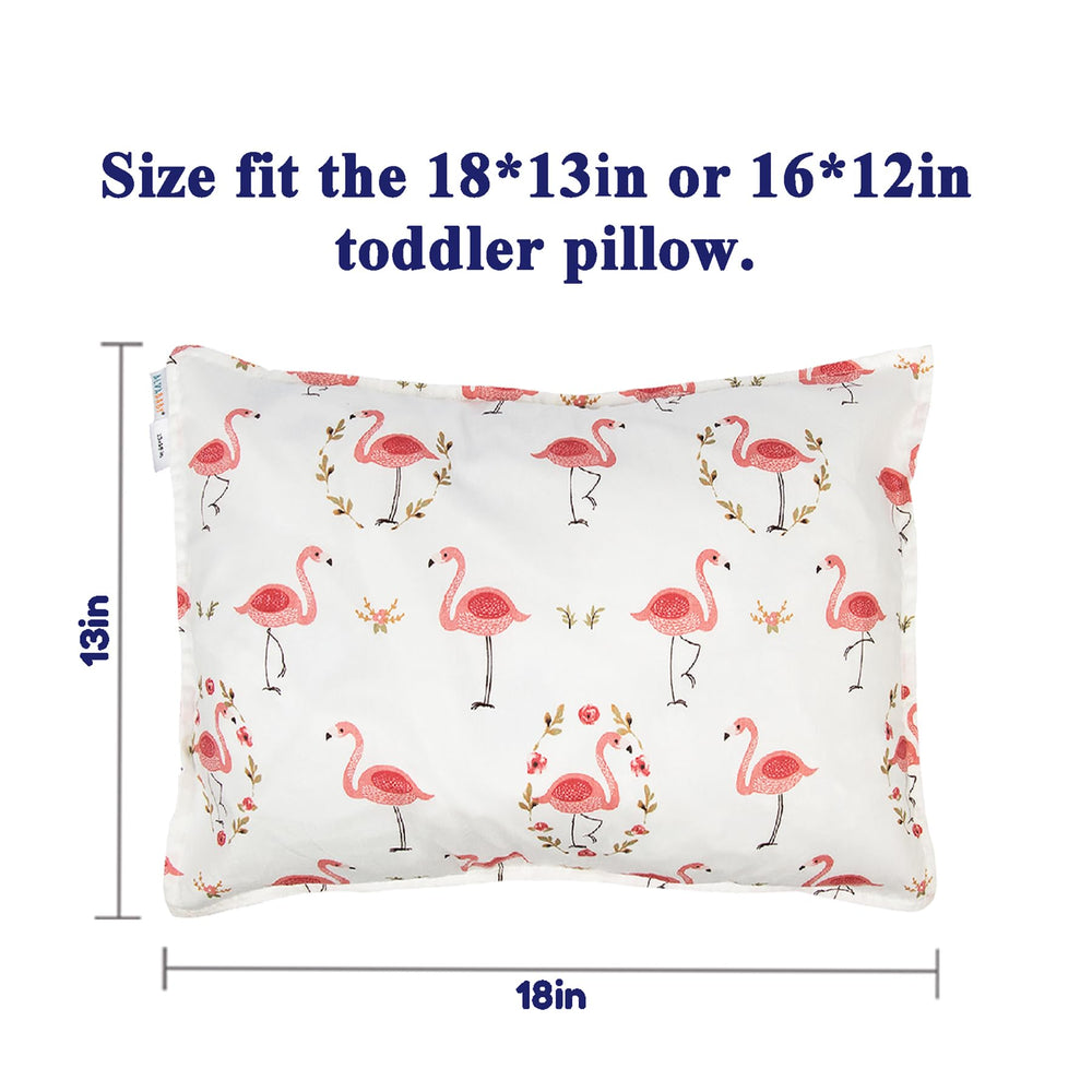 ALVABABY 13x18-12x16 pillowcase fits small toddler pillows.
