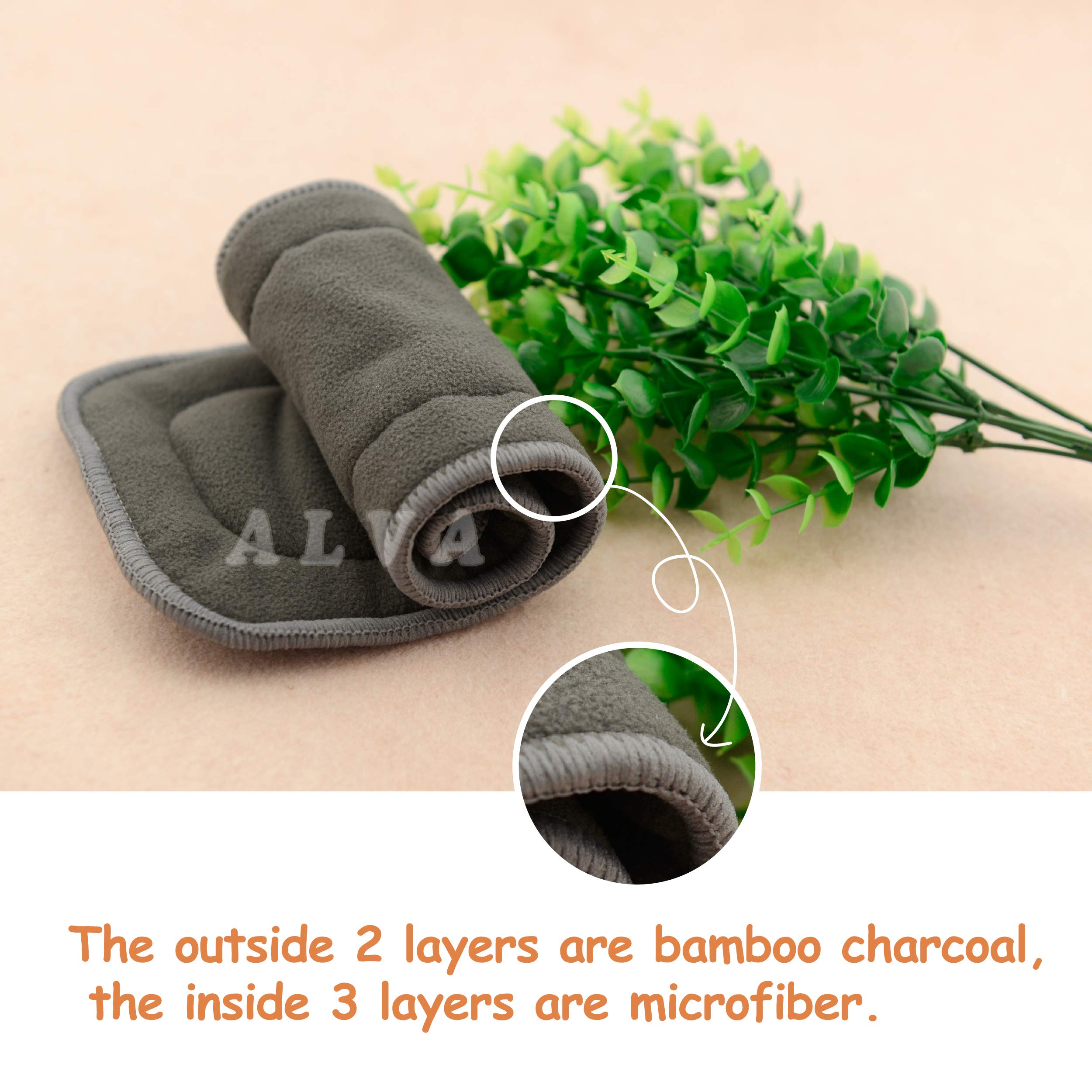 ALVABABY inserts with soft suede top layer highlighting skin-friendly contact