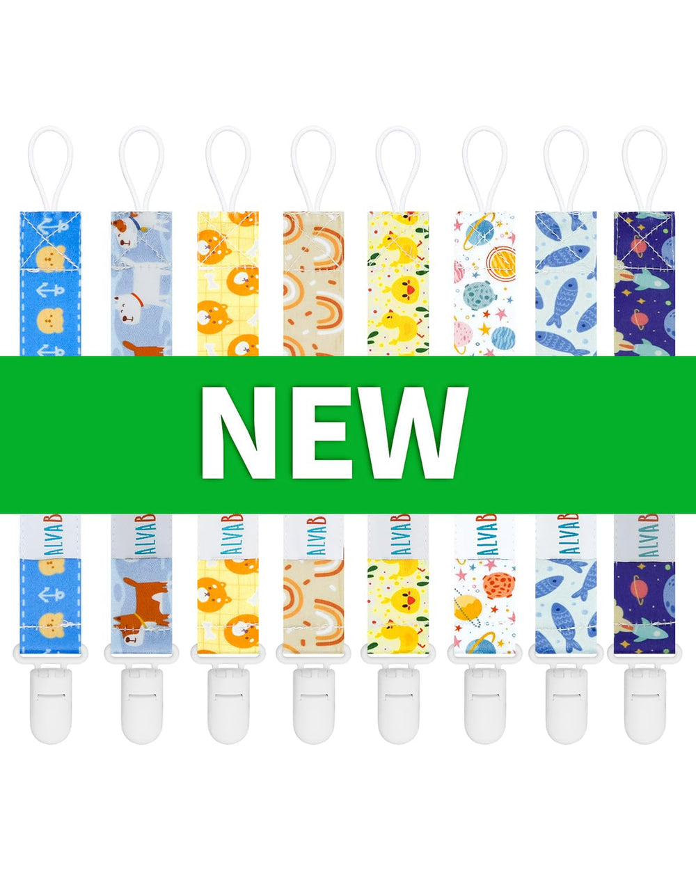 ALVABABY pacifier clip durable-nylon-rope emphasizes durability for daily use