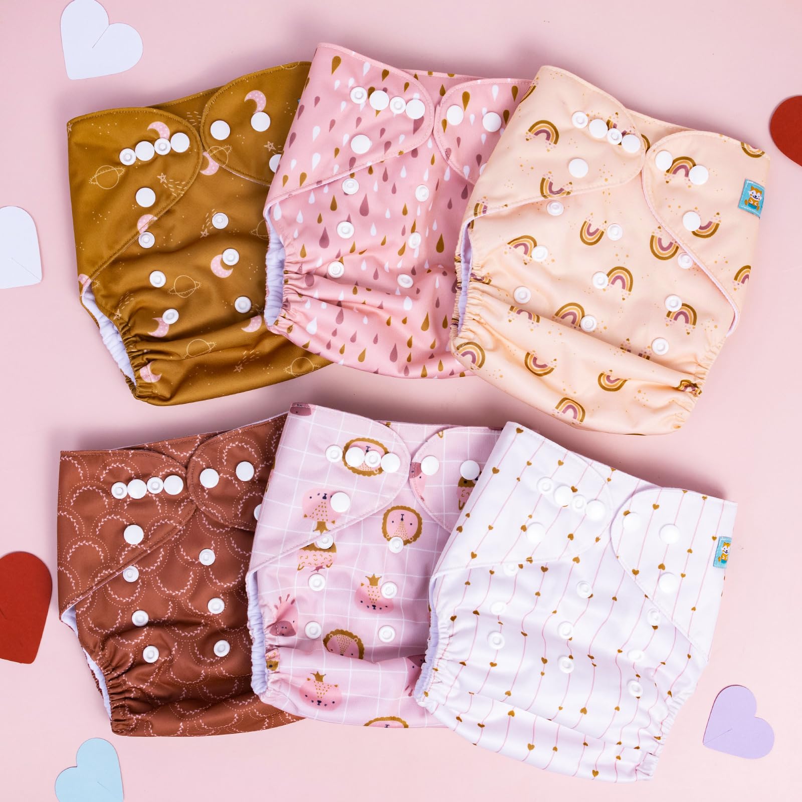 ALVABABY six diapers with twelve inserts in pack