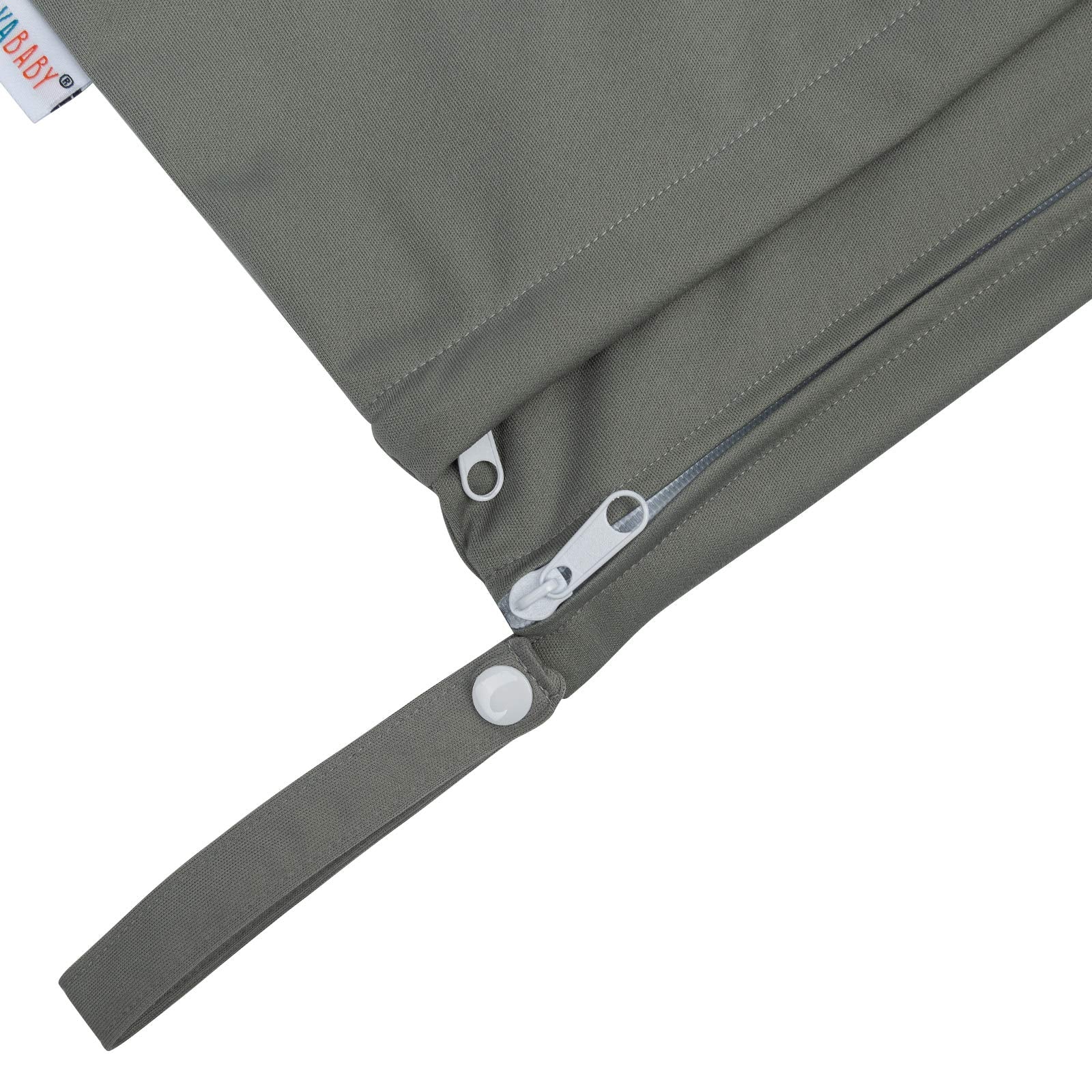 ALVABABY wet/dry bag large open view shows two compartments for dry and wet items, organized.