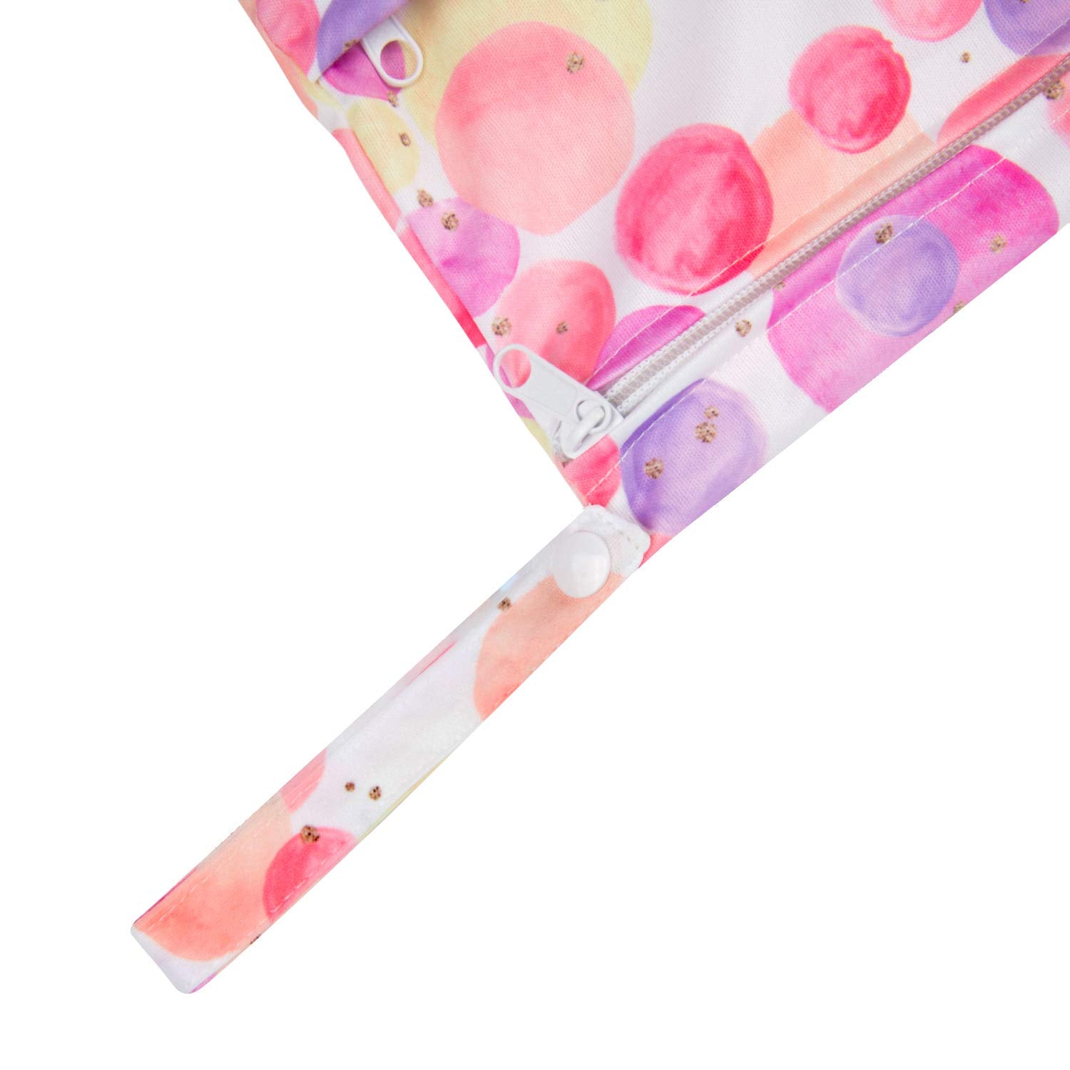 ALVABABY wet/dry bag size emphasizes fit for 5-7 cloth diapers.