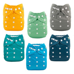 ALVABABY baby cloth diaper pack front view showing reusable design for savings