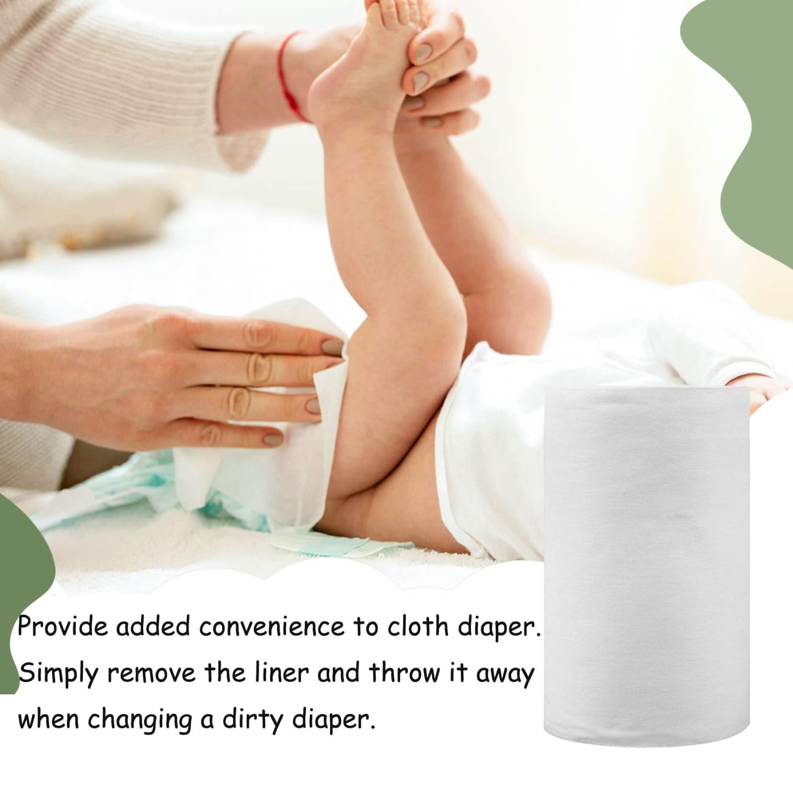 ALVABABY diaper liner in diaper showcasing standard fit.