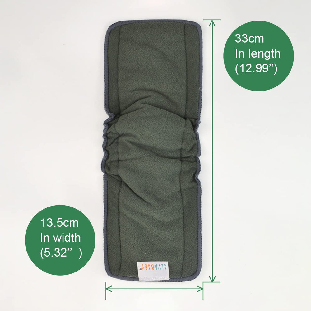 ALVABABY insert two-layer fiber and three-layer microfiber for softness