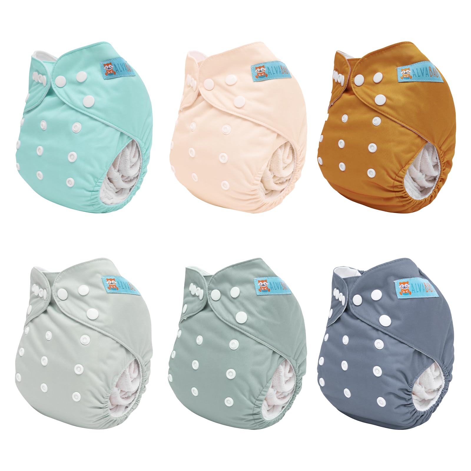 ALVABABY twelve inserts boost absorbency for longer wear.