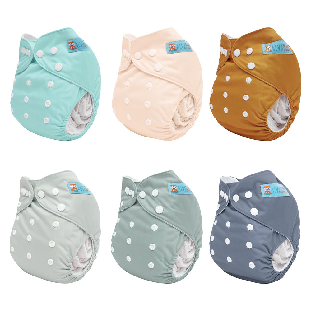 ALVABABY twelve inserts boost absorbency for longer wear.