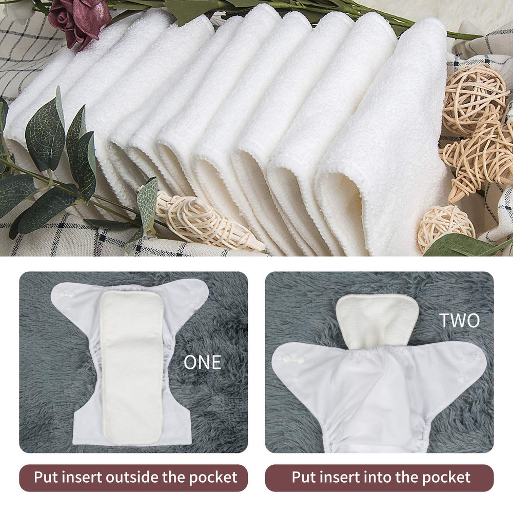 ALVABABY one-size adjustable-diaper—grows with baby using snap settings.