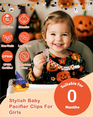 ALVABABY pacifier clip universal loop fits most pacifiers for easy attachment