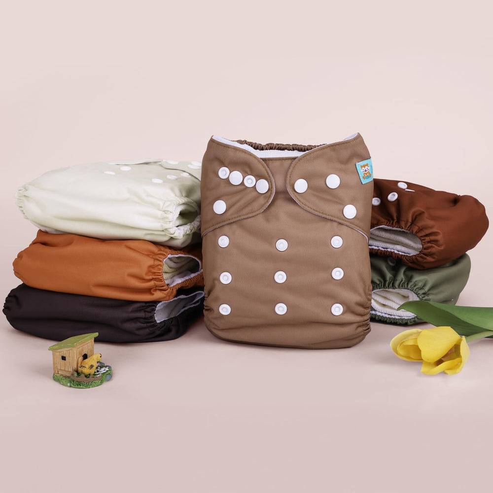 ALVABABY six diapers with twelve inserts in the package for easy prep.