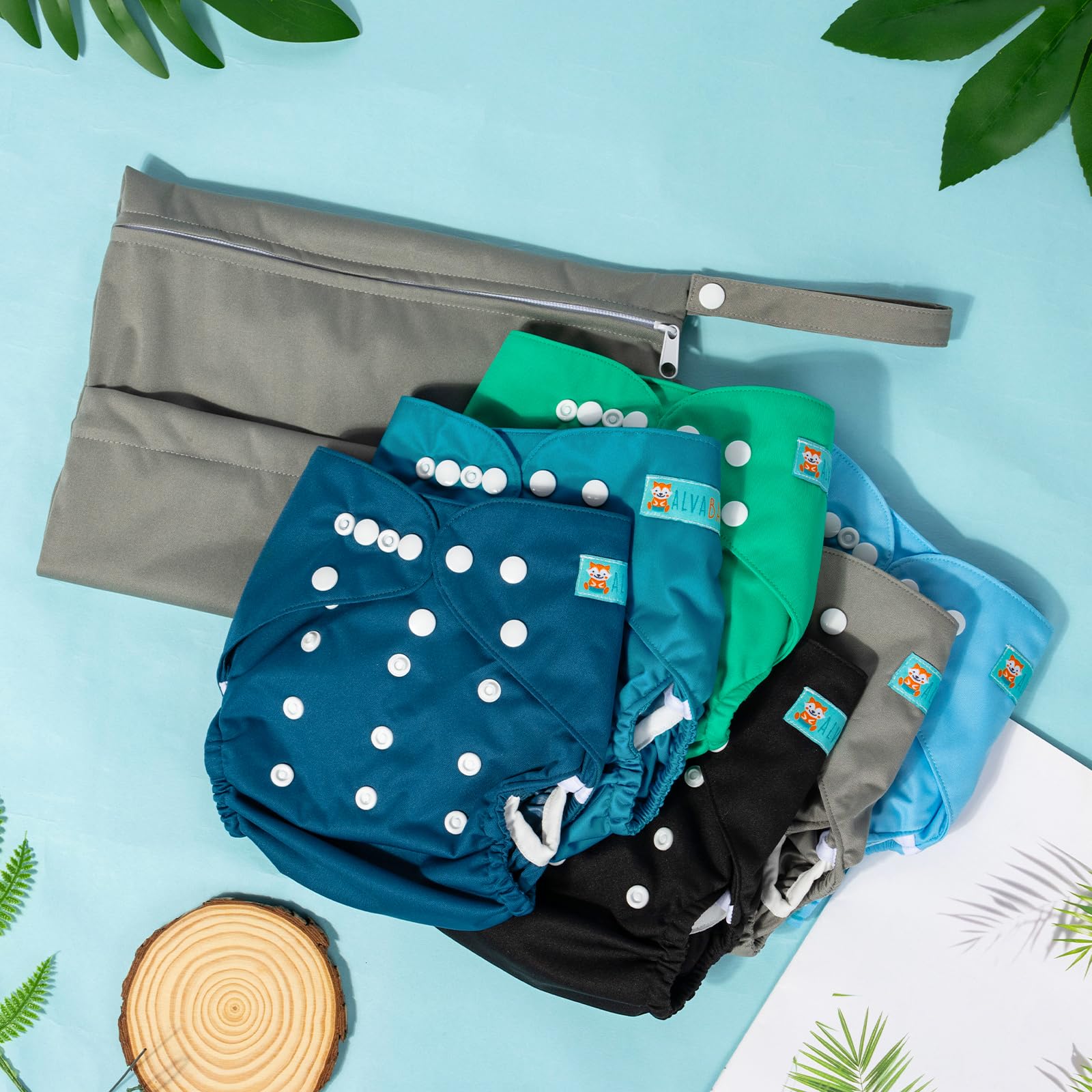 ALVABABY waterproof TPU fabric closeup highlighting moisture protection.