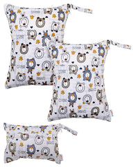 ALVABABY wet-dry bag front view highlights waterproof cargo for travel and daycare.