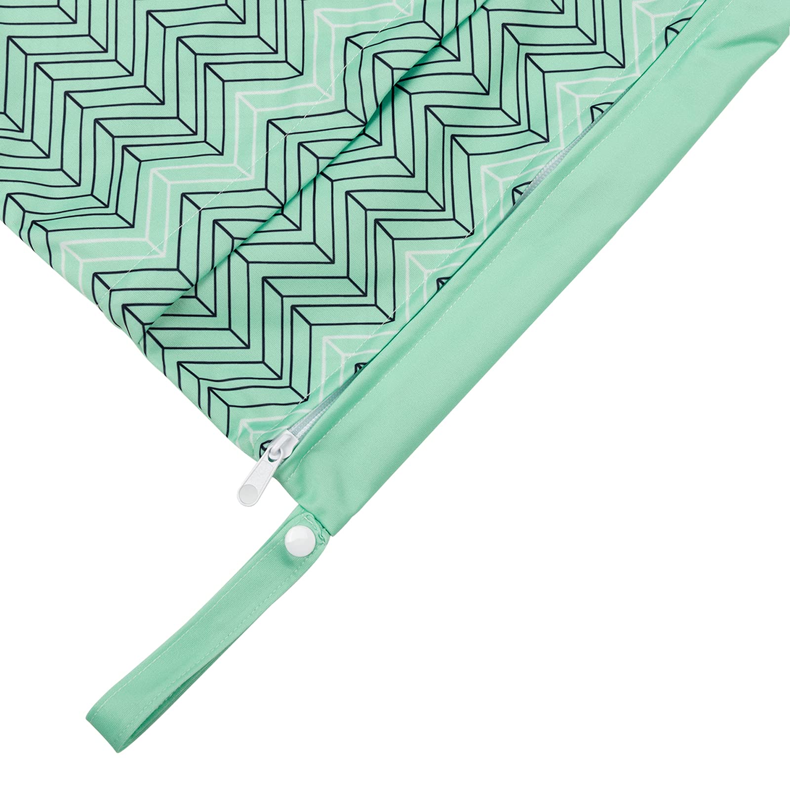 ALVABABY wet/dry bag size 30 by 36 cm fits multiple cloth diapers.