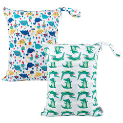 ALVABABY wet/dry bag with two compartments for organized, spill-free travel.