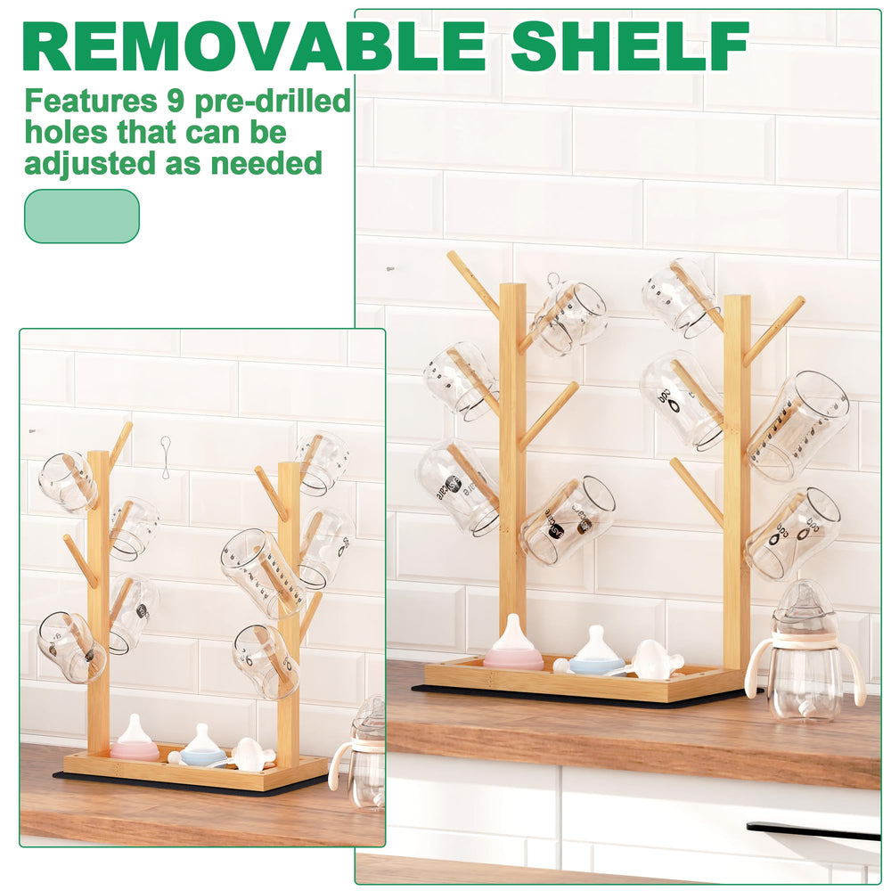 Alytree adjustable branches show flexible bottle placement for different kit sizes.