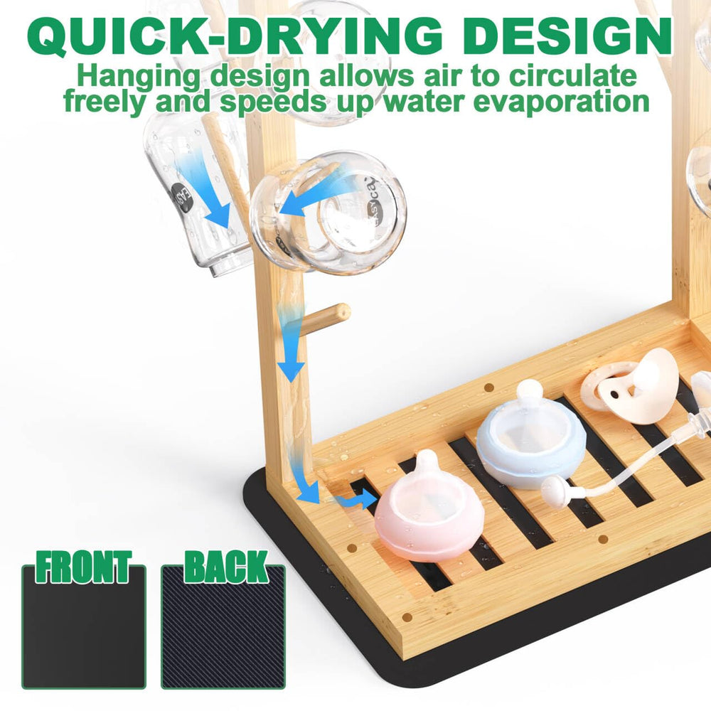 Alytree bamboo rack remains stable and durable even when loaded with bottles.