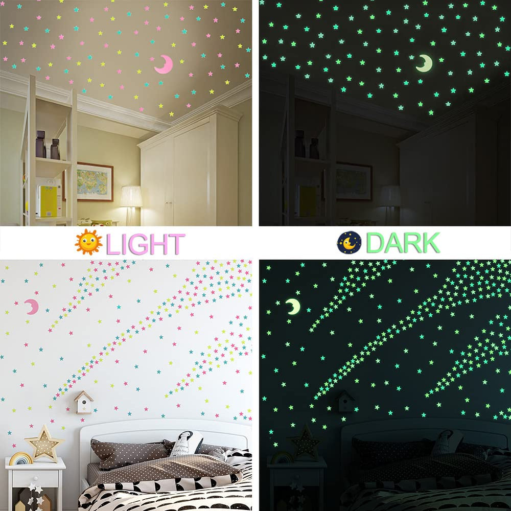 AM AMAONM luminous plastic decals are eco-friendly and safe for walls