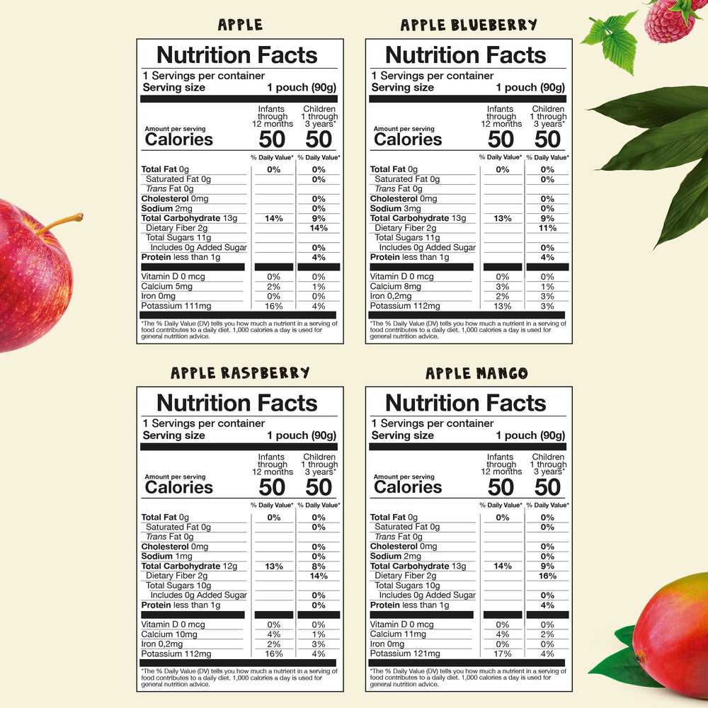 AMA TIME organic baby food pouch with apple-mango for quick infant snacks
