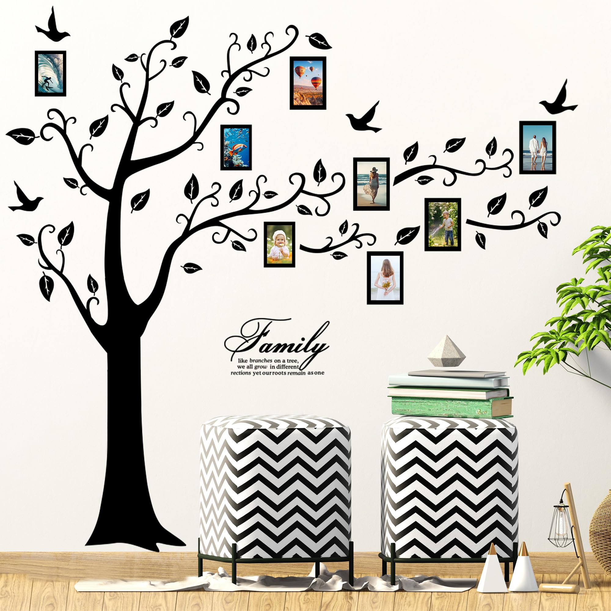AM AMAONM removable photo frames let you swap memories without damage.