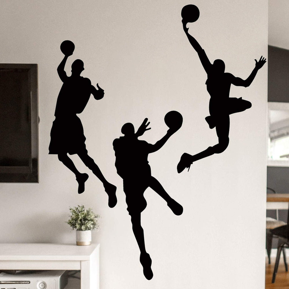 AM AMAONM slam dunk silhouette wall decal ideal for classrooms and bedrooms