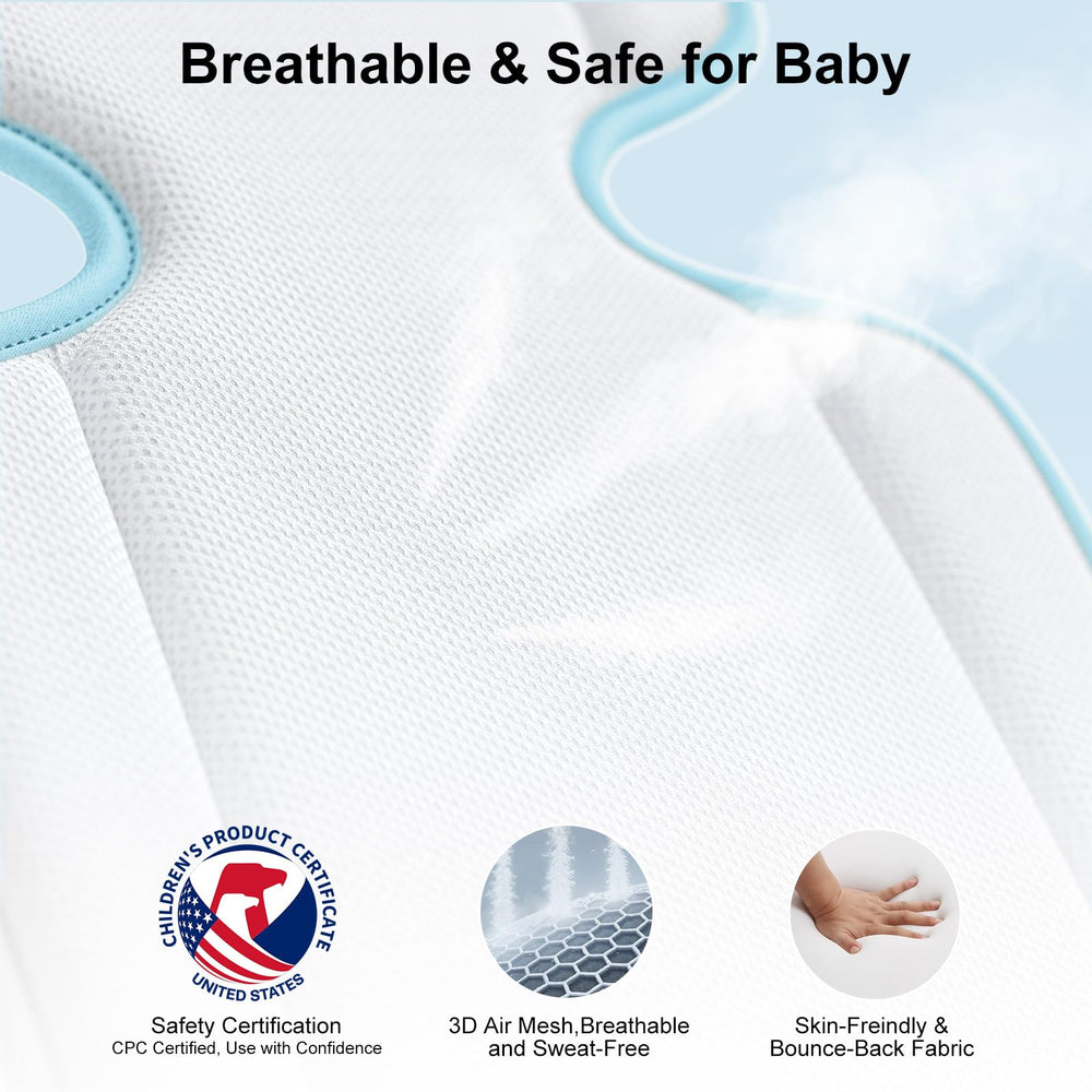 AMACOOL Baby Stroller Cooling Pad in-use on stroller during sunny day ensures gentle cooling
