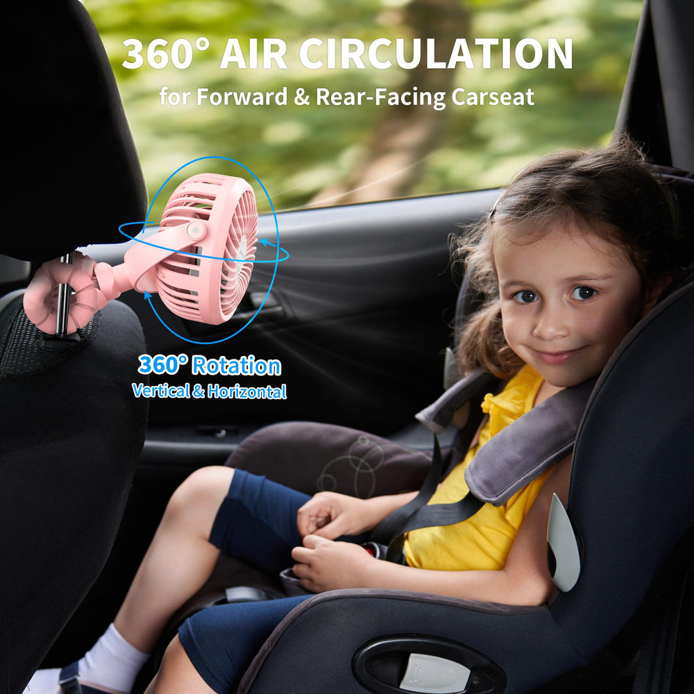 AMACOOL stroller fan baby-friendly cover protects little fingers.