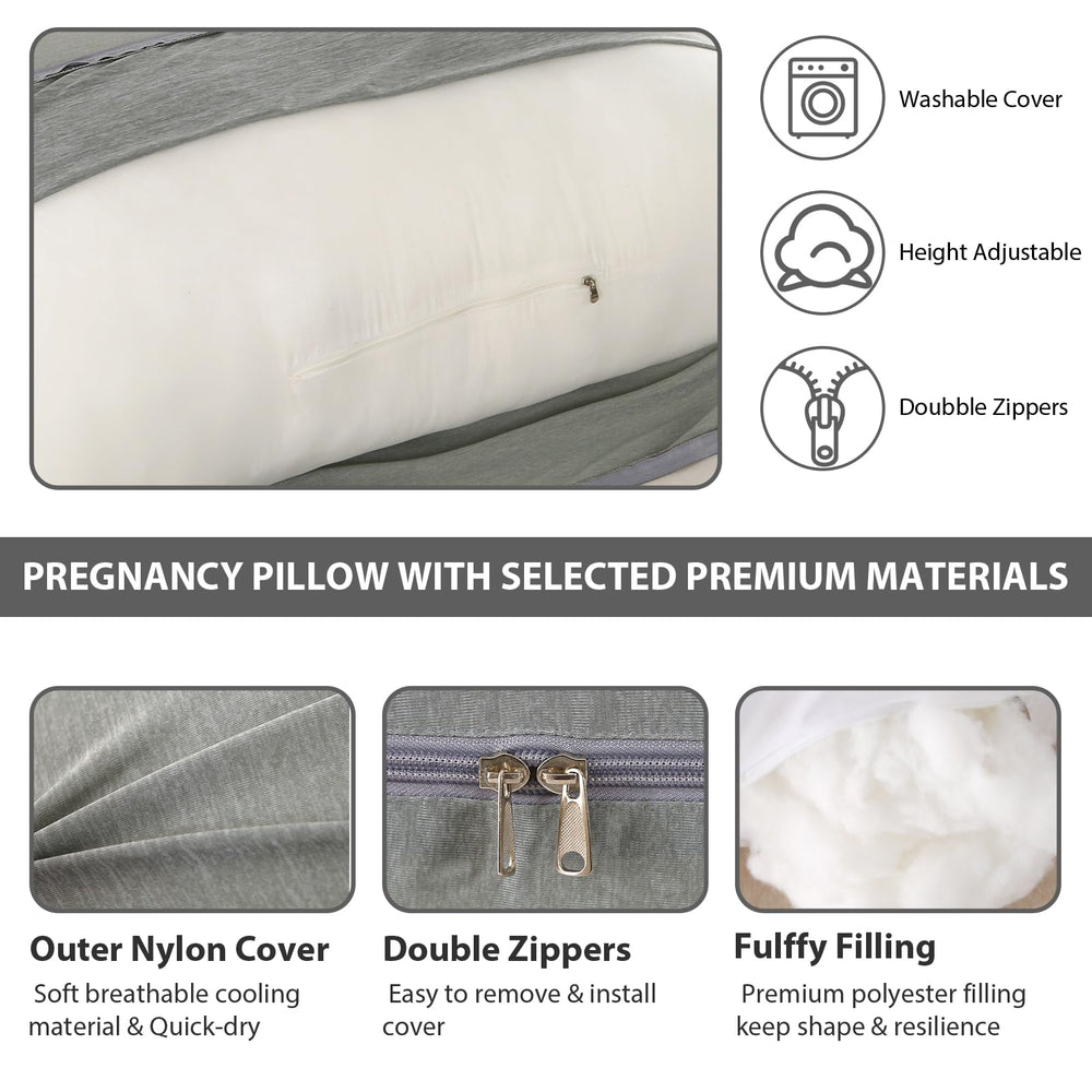 Amagoing double-zip removable cover highlights height adjustment and easy filling removal
