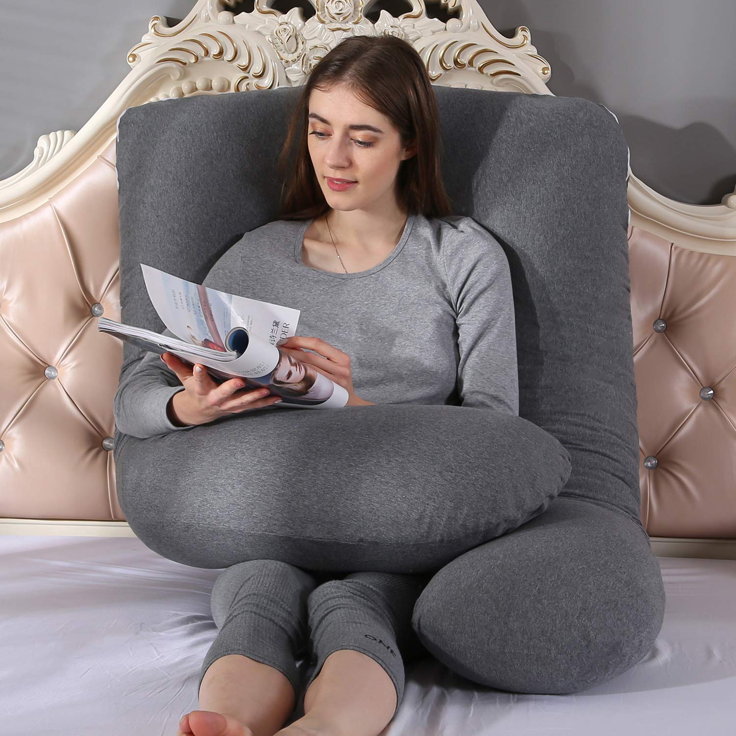 Amagoing height-adjustable pillow with double zipper for a personalized fit