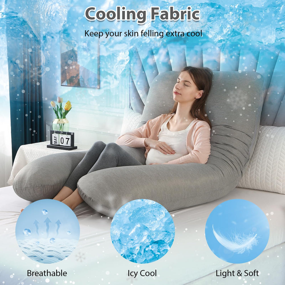 Amagoing pillow side-view close-up shows soft fabric and premium filling for lasting fluff.