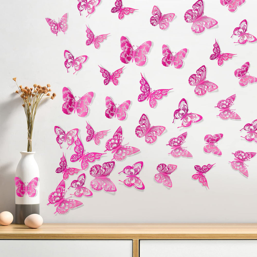 AM AMAONM 3D butterfly wall decor easy application on walls and surfaces.