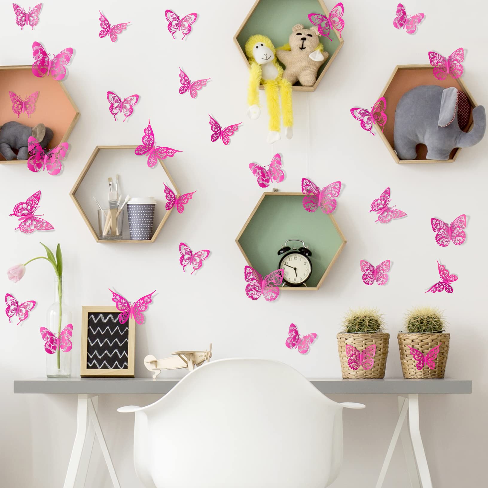 AM AMAONM 3D butterfly wall decor ideal for parties, weddings, and photo backdrops.