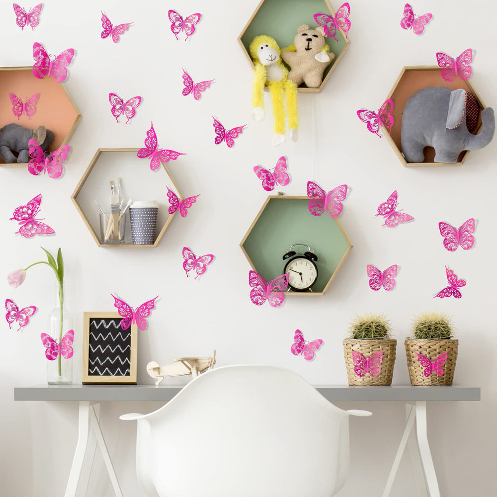 AM AMAONM 3D butterfly wall decor ideal for parties, weddings, and photo backdrops.