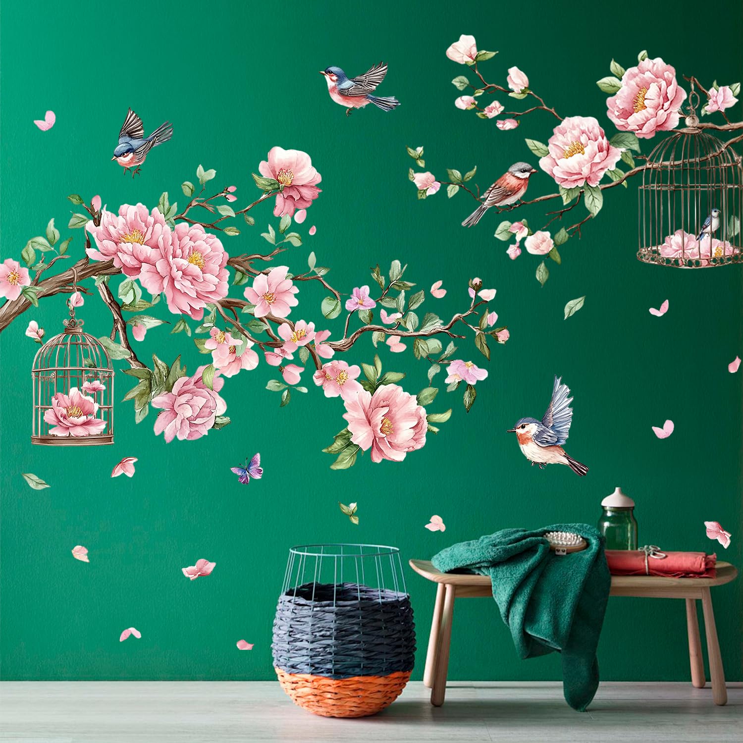 AM AMAONM nursery decor wall sticker set for girls’ rooms and play areas.