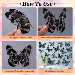 AM AMAONM 3D butterfly wall decor style 3 brings playful elegance to bedrooms
