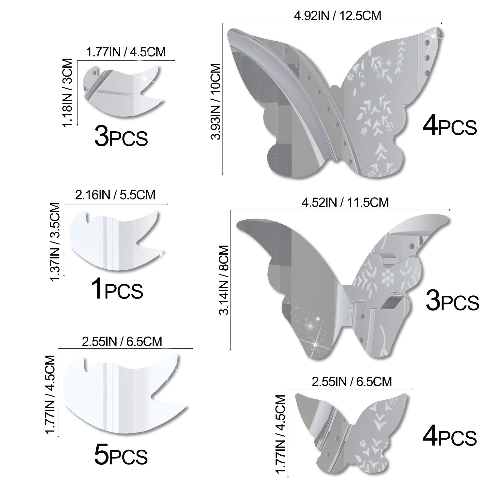 AM AMAONM crystal acrylic butterfly accents reflect light in living room