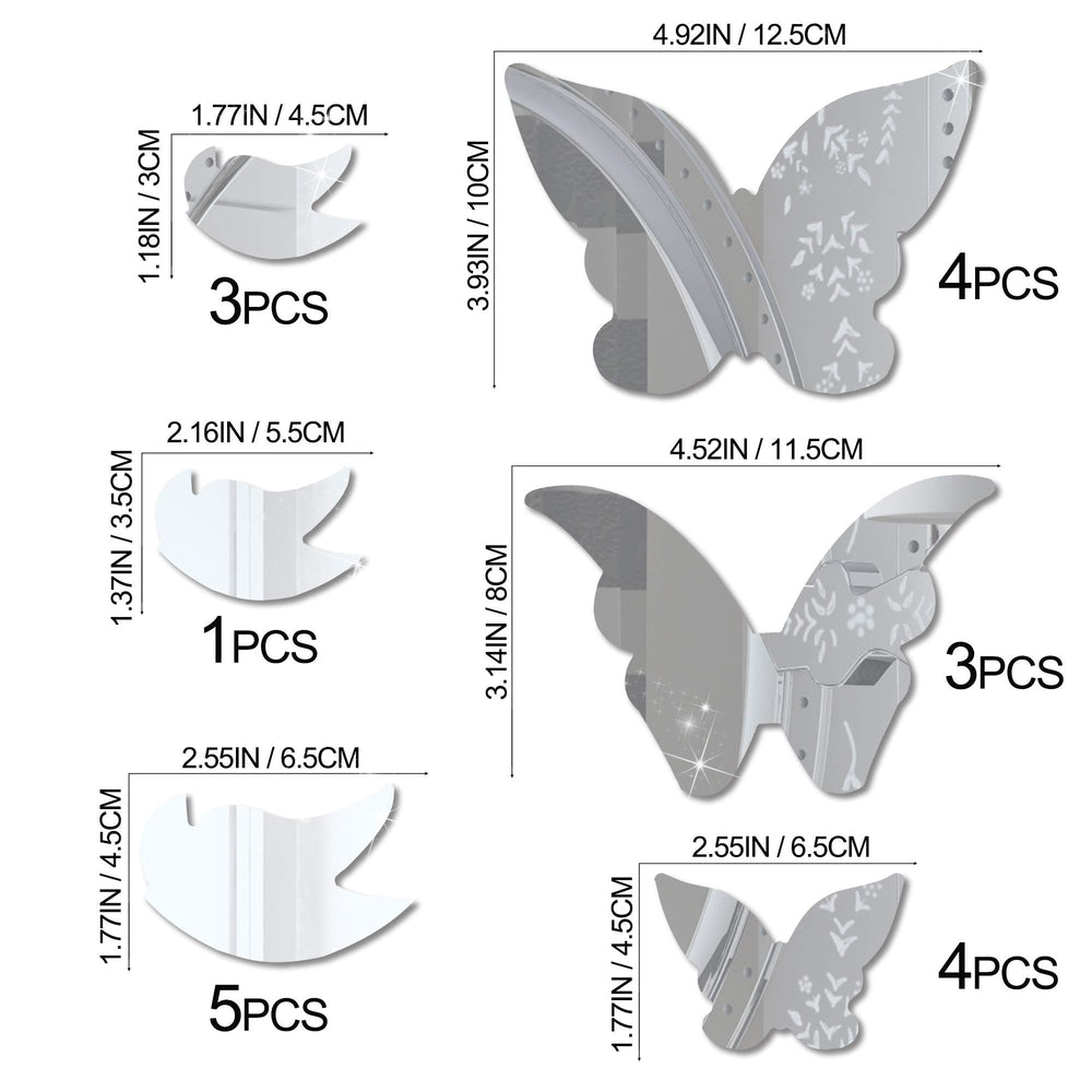 AM AMAONM crystal acrylic butterfly accents reflect light in living room
