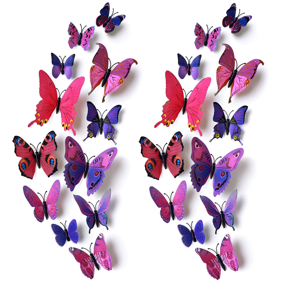 AM AMAONM butterfly wall sticker 12cm adds vivid 3D art to nursery walls.
