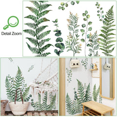 AM AMAONM green leaves wall sticker brightens a kid's bedroom
