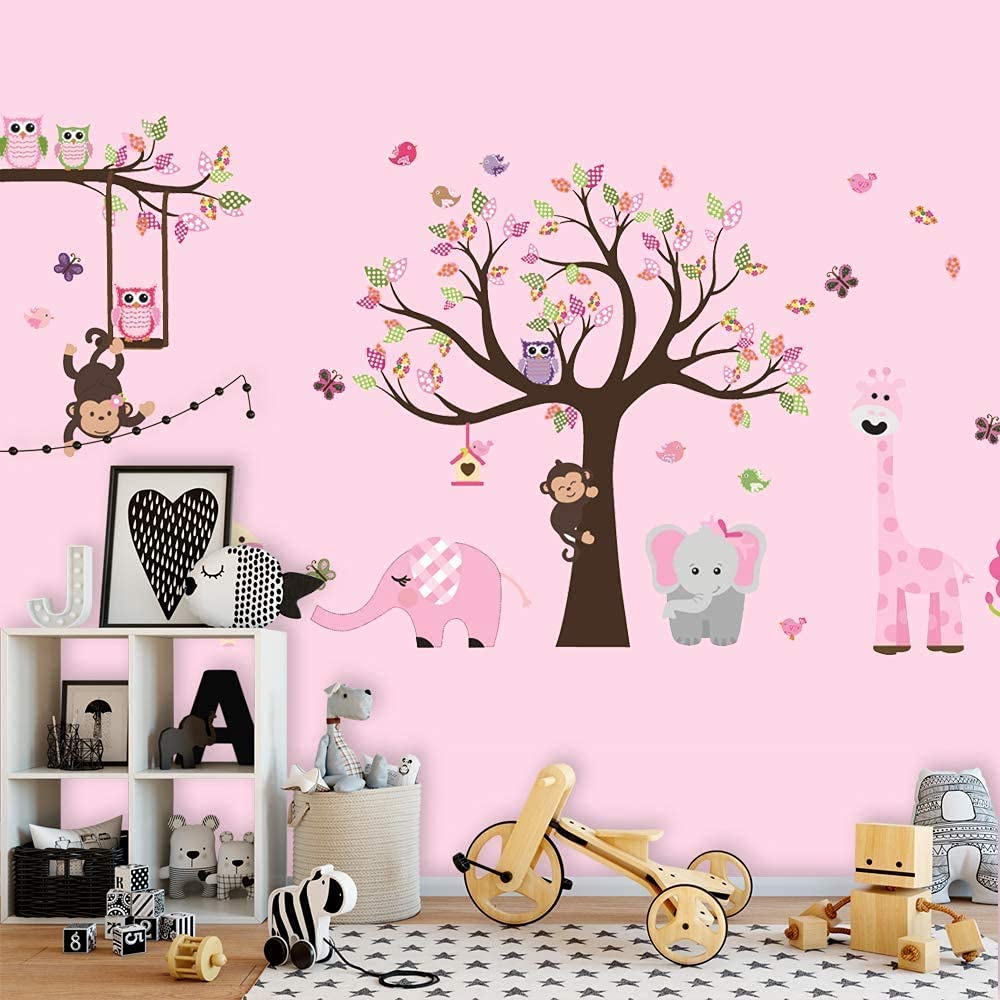 AM AMAONM jungle owls wall decal adds whimsy and cozy nighttime vignette