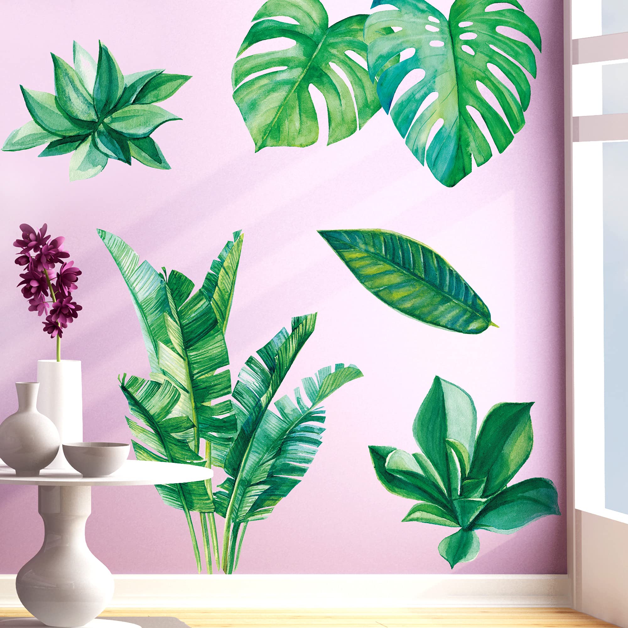 Amaonm office wall art decal adds greenery to boost focus and mood.