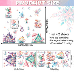 AM AMAONM rainbow castles wall sticker creates magical scenery for nurseries.