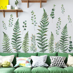 AM AMAONM vine leaf wall sticker close up for a fresh living room backdrop