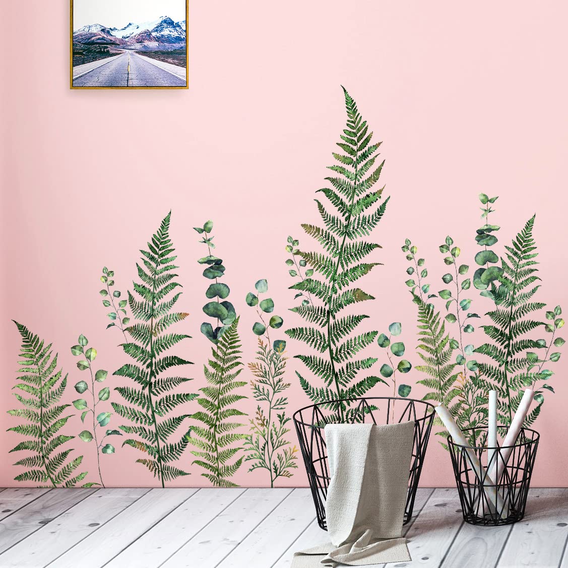 AM AMAONM vine leaf wall sticker window application for light filled space
