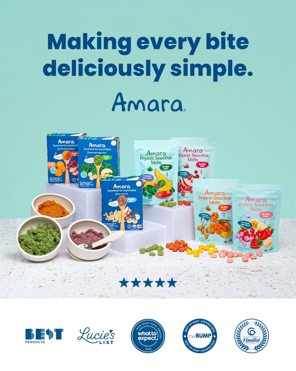 Amara Apple Kale lunchbox-ready image demonstrates portable healthy option for kids.
