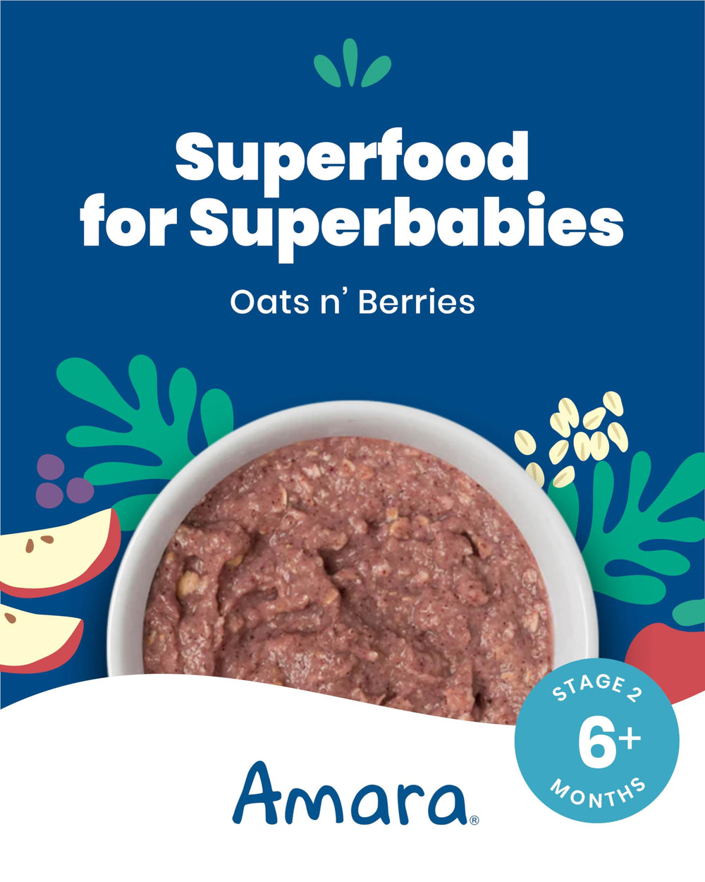 Amara oats-berries ingredients image showcases simple, clean ingredients for wholesome meals.