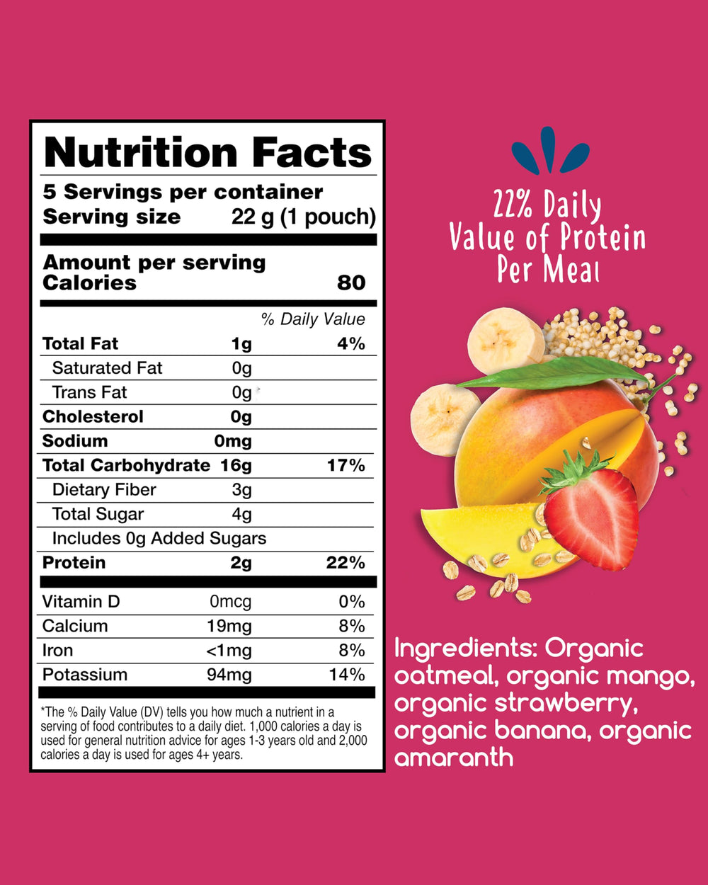 Amara Ancient Grain ingredients fuel growing babies during meals.