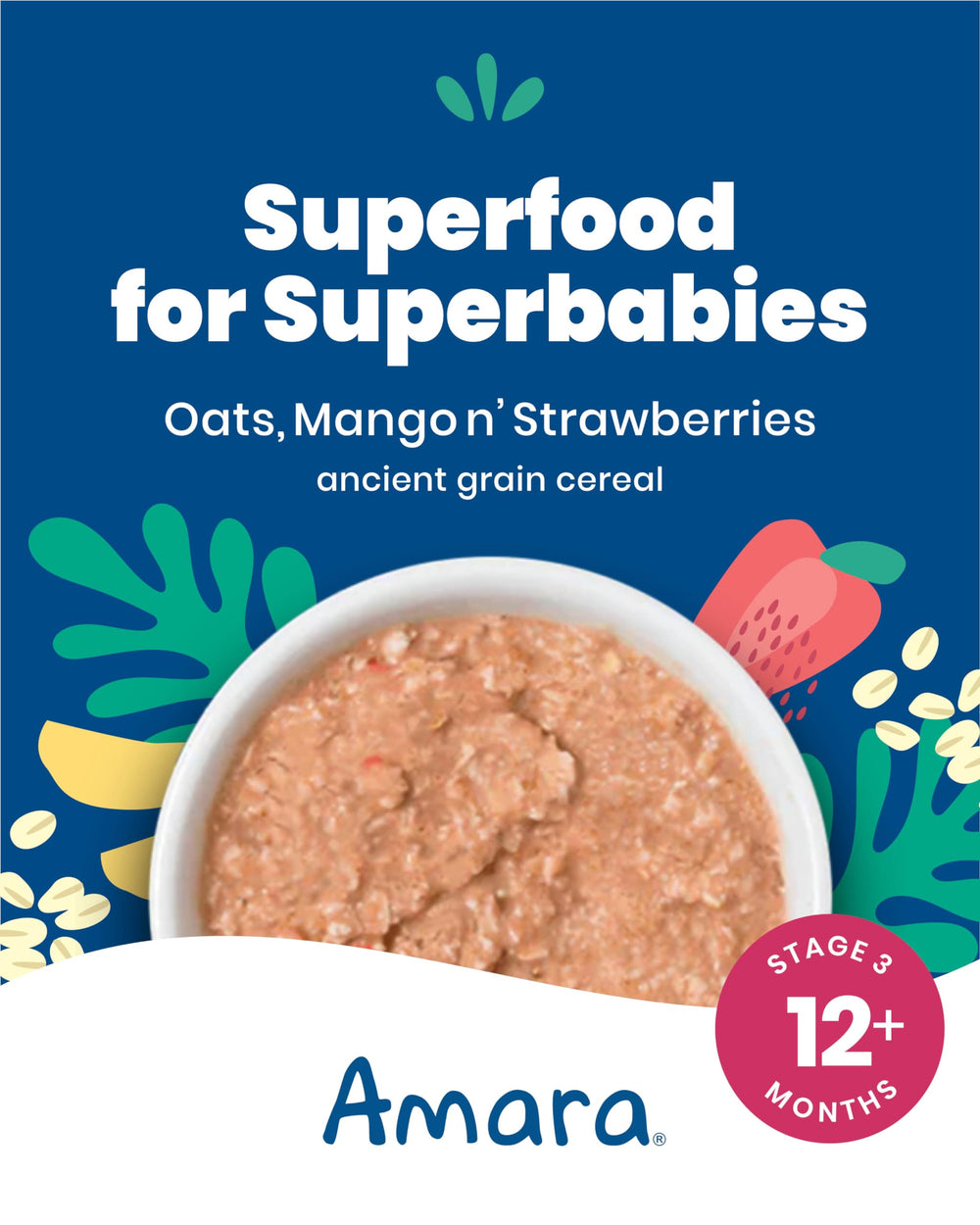 Amara Stage 3 texture blends easily with breastmilk or formula.