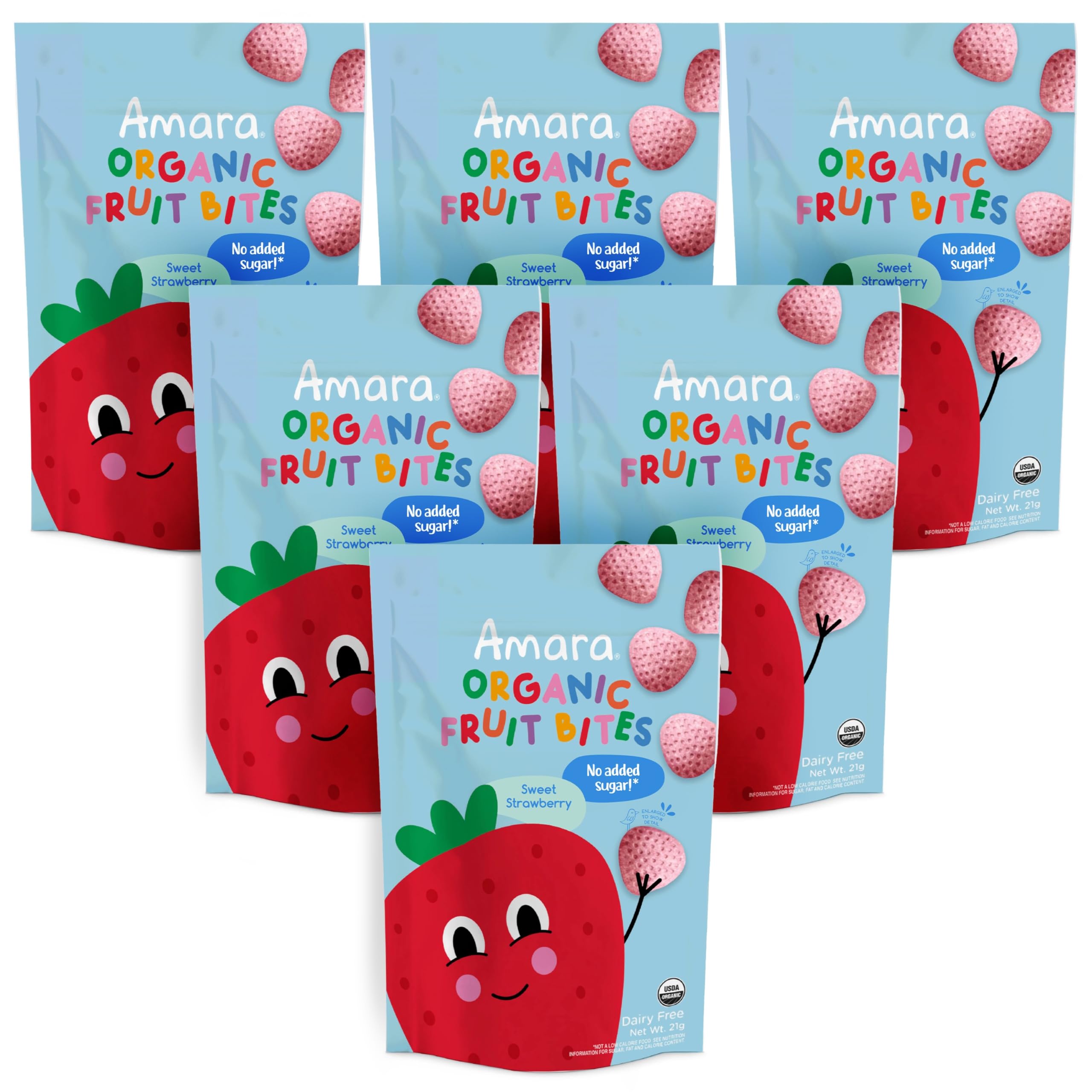 Amara sweet strawberry flavor sparks joyful, healthy snacking moments.