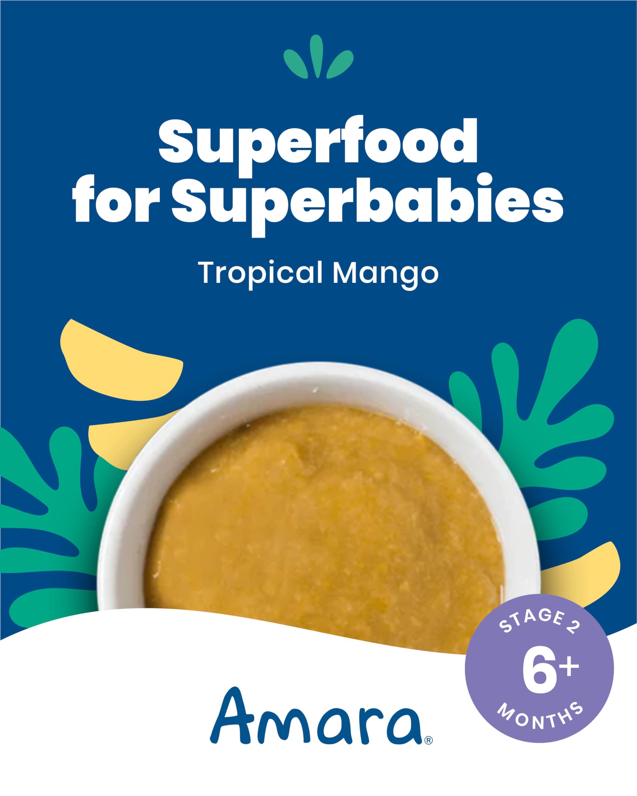 Amara Organic fruit ingredients mango strawberry banana amaranth for wholesome flavors